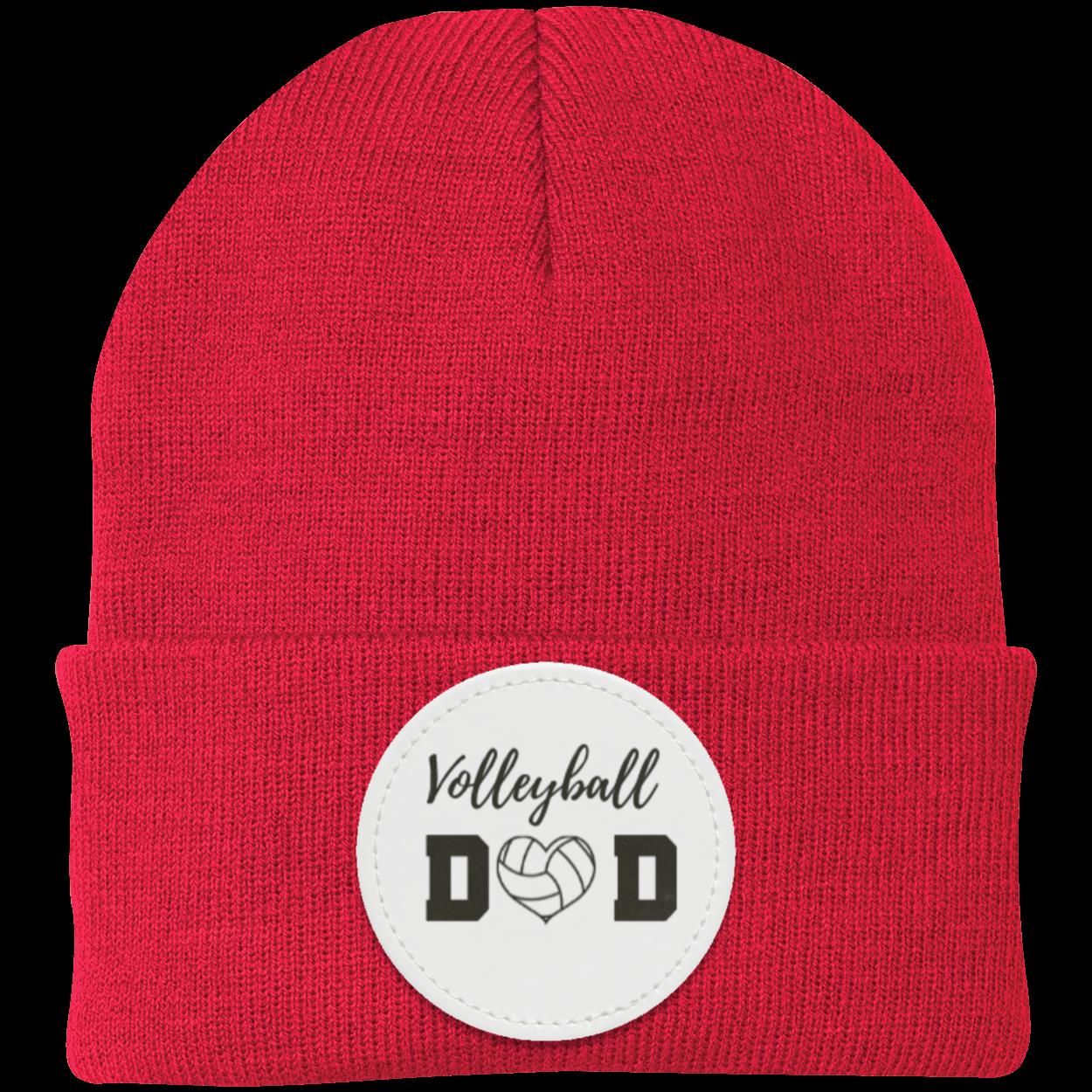 Volleyball Mom Dad Heart Beanie Knit Cap