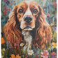 Cocker Spaniel Art Plush Fleece Blanket