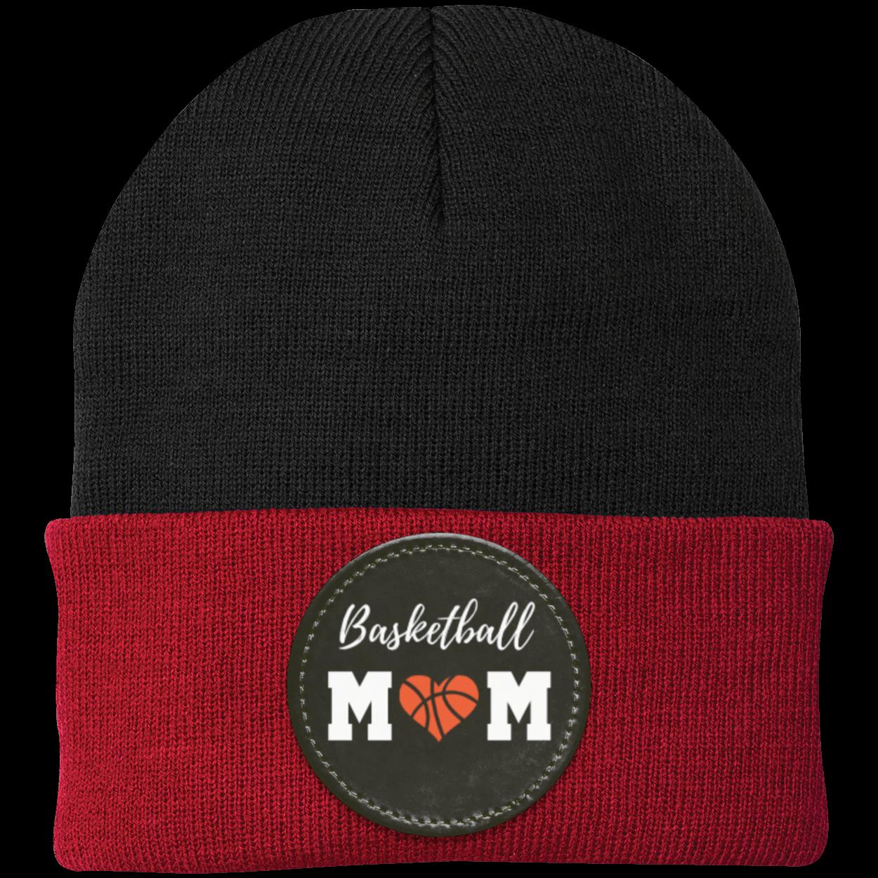 Basketball Mom Dad Heart Beanie Knit Cap