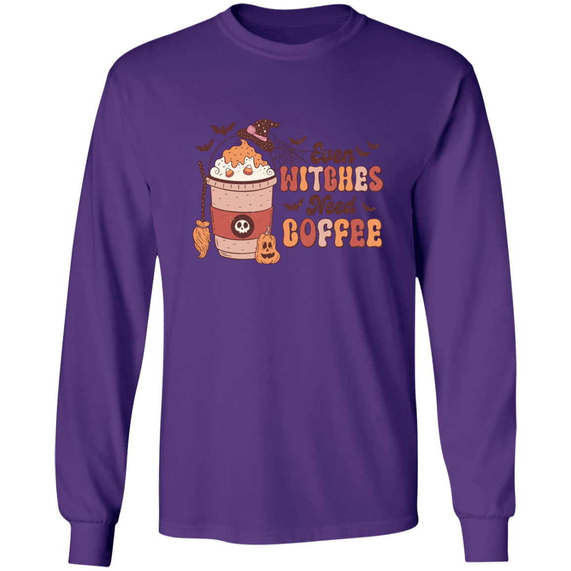 Even Witches Need Coffee Halloween T-Shirt