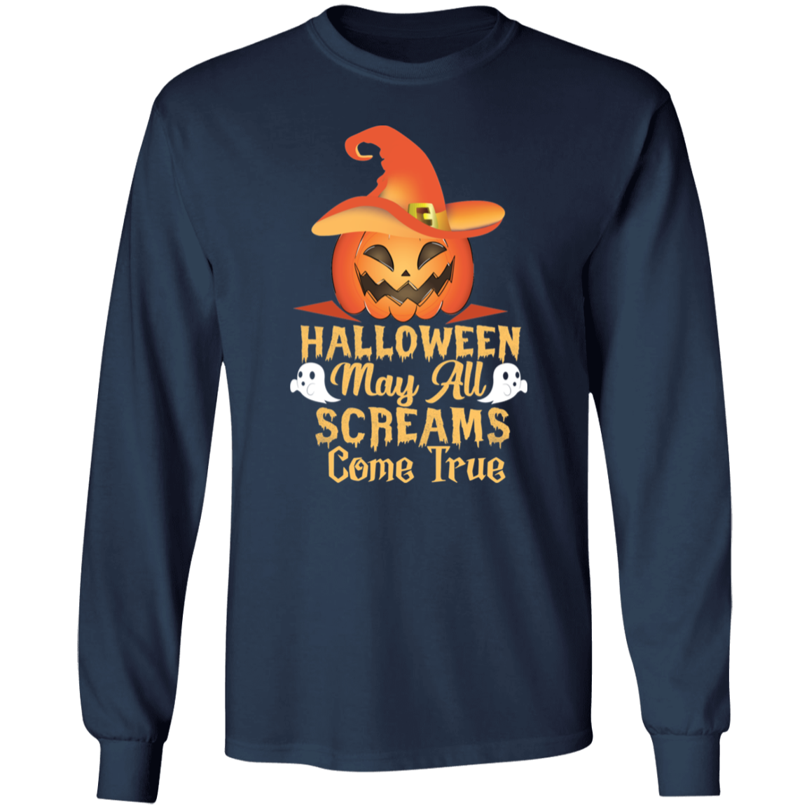 Halloween May All Screams Come True Cotton T-Shirt