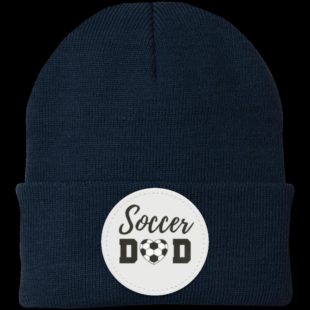 Soccer Mom Dad Heart Beanie Knit Cap