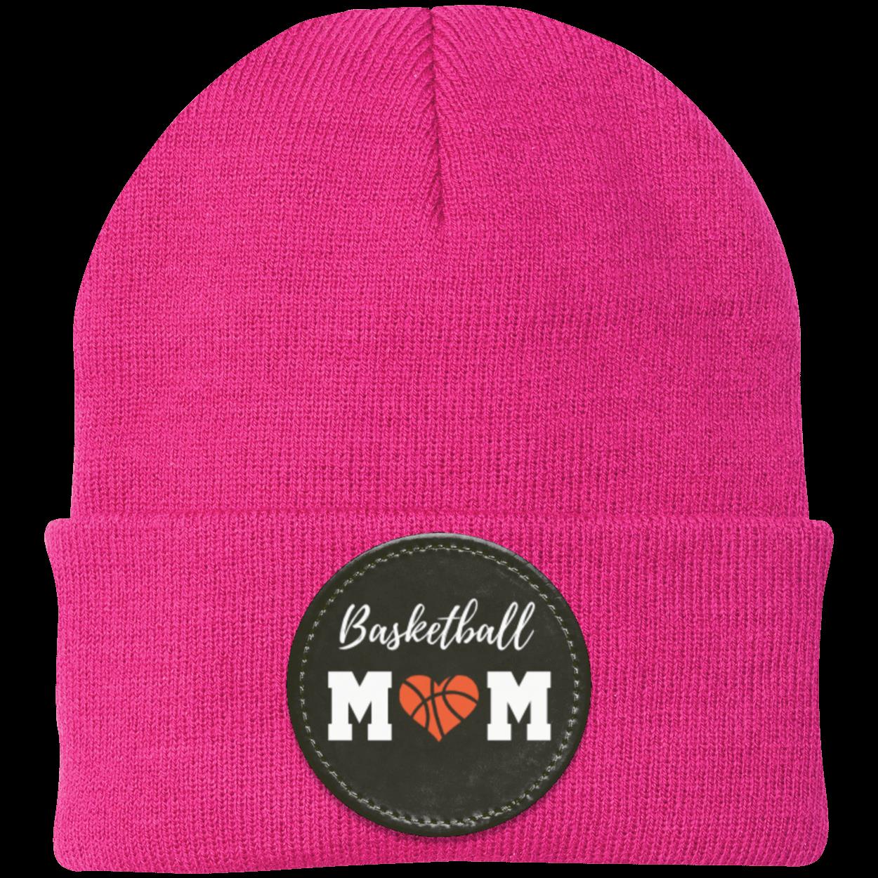 Basketball Mom Dad Heart Beanie Knit Cap