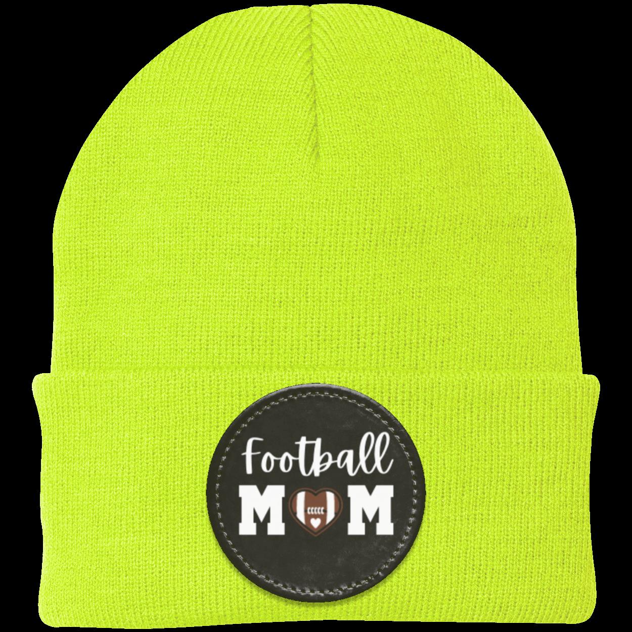 Football Mom Dad Heart Beanie Knit Cap