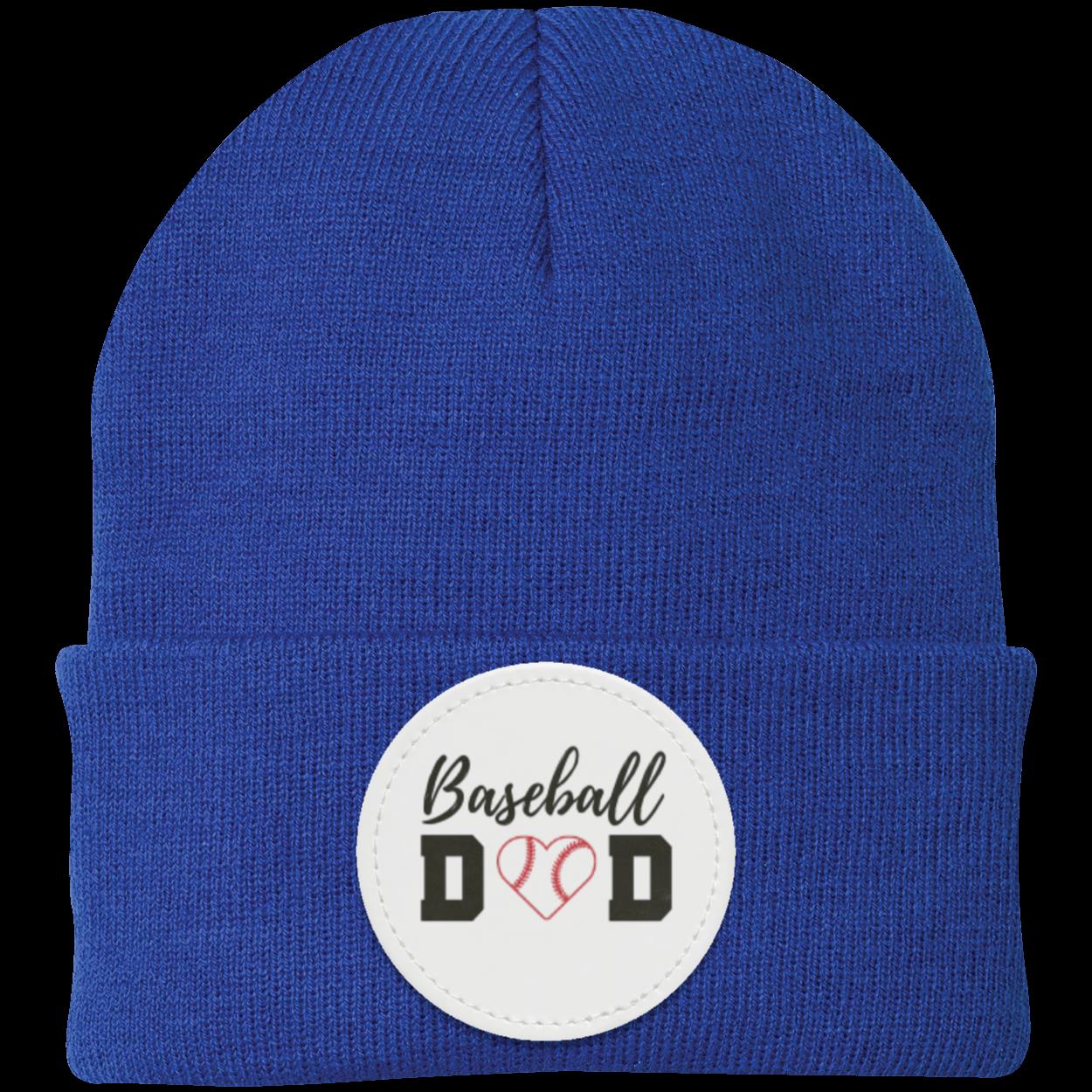 Baseball Mom Dad Heart Beanie Knit Cap