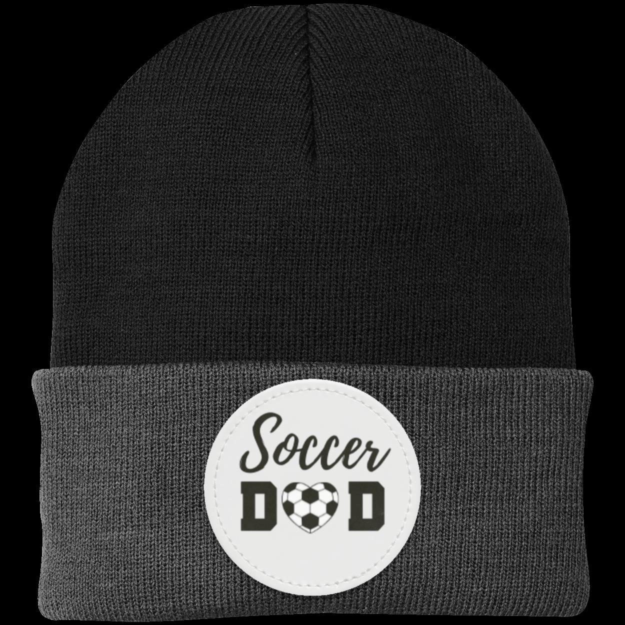 Soccer Mom Dad Heart Beanie Knit Cap