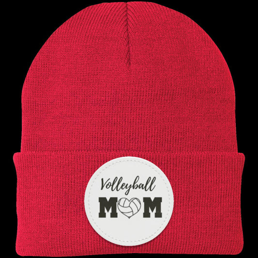 Volleyball Mom Dad Heart Beanie Knit Cap