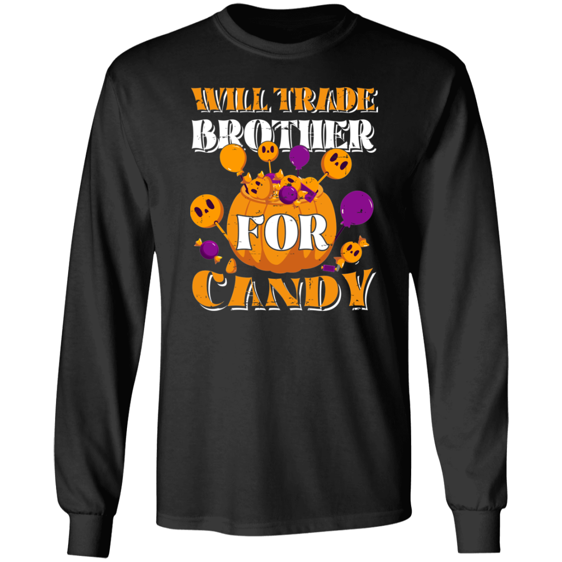 Will Trade Brother for Candy Halloween Cotton T-Shirt