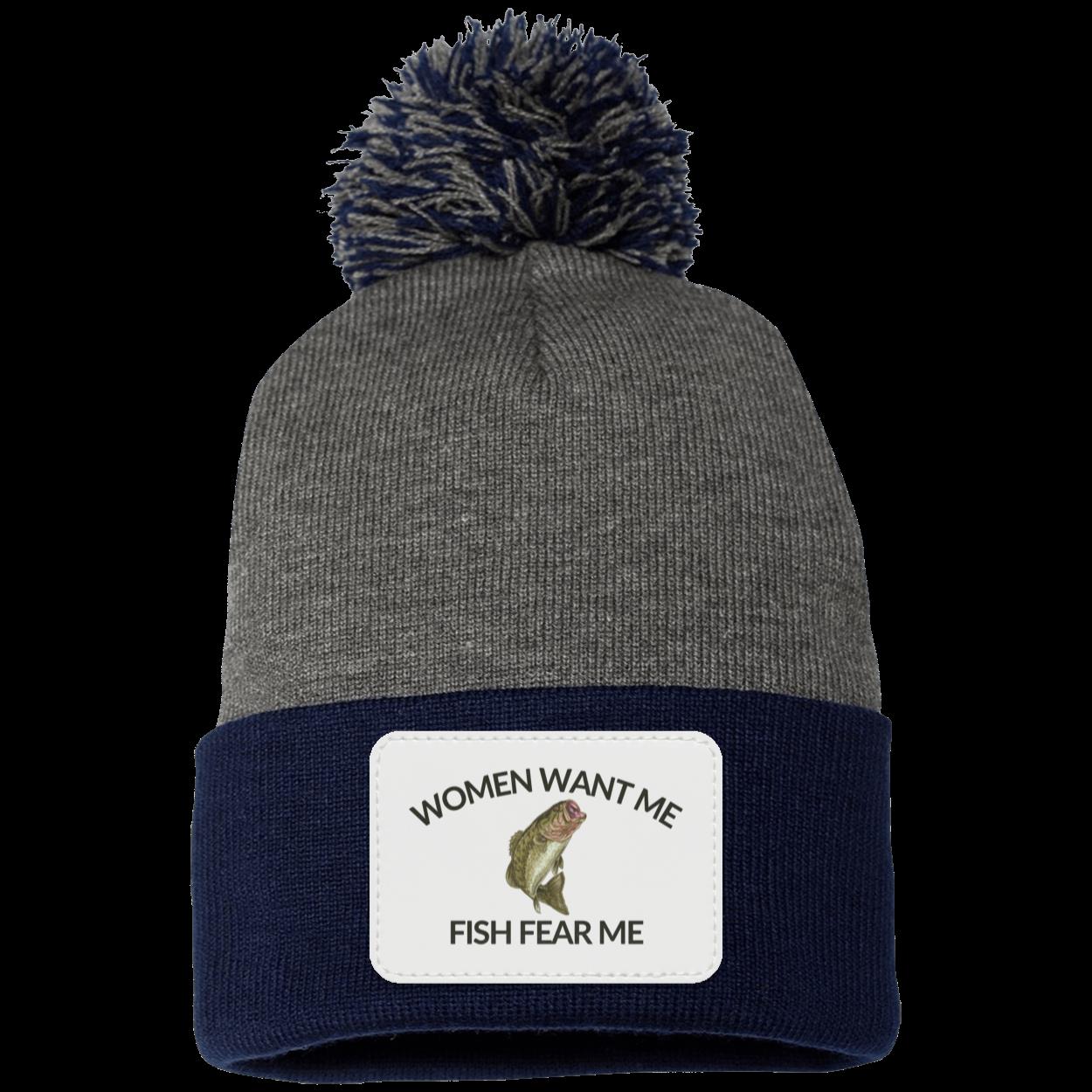 Women Want Me Fish Fear Me Fishing Beanie Knit Cap