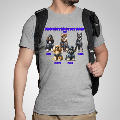 Custom Protected By My Pack Short Sleeve Tee