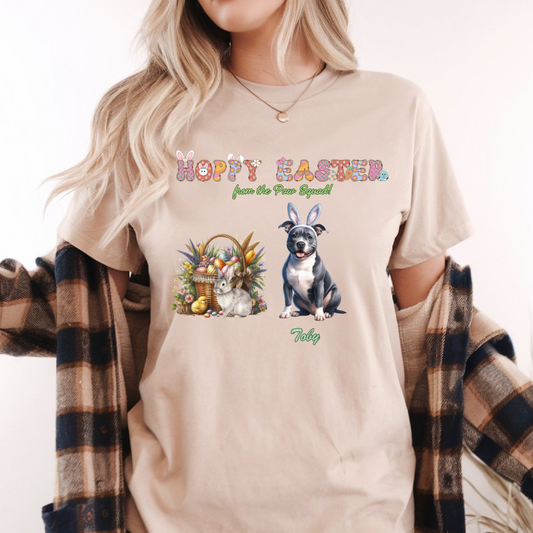 Custom Hoppy Easter Dogs Heavy Cotton Tee