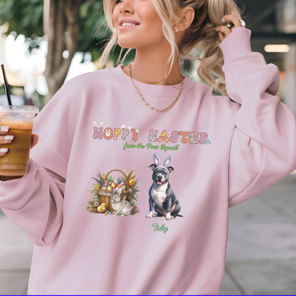 Custom Hoppy Easter Dogs Heavy Crewneck Sweatshirt