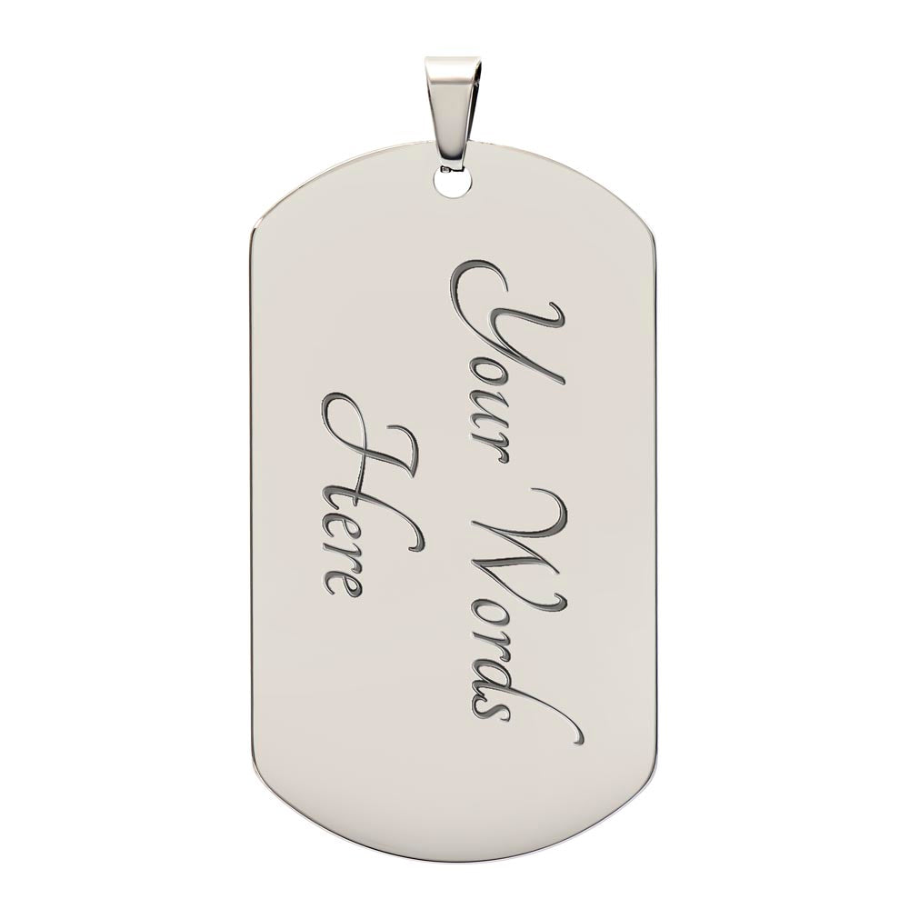 To My Son Never Forget I Love You Dad Dog Tag Necklace