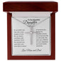 To Daughter on Wedding Day From Parents | As I Watch You Step | CZ Cross Necklace