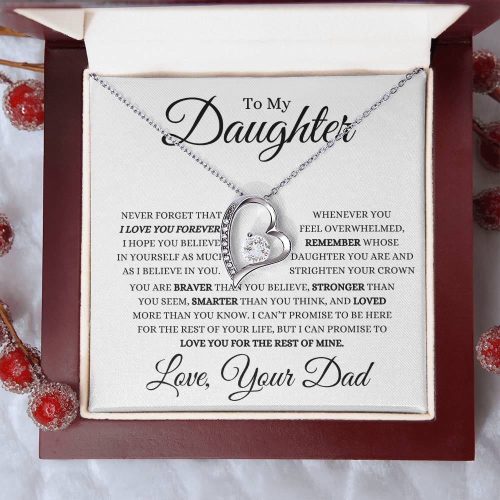 To My Daughter | Never Forget That I Love You Forever | Forever Love Necklace