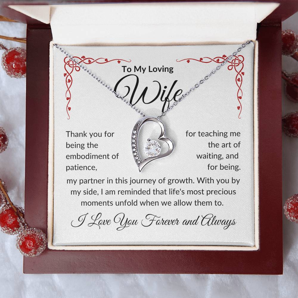 To My Loving Wife | Thank You Patience | Forever Love Necklace