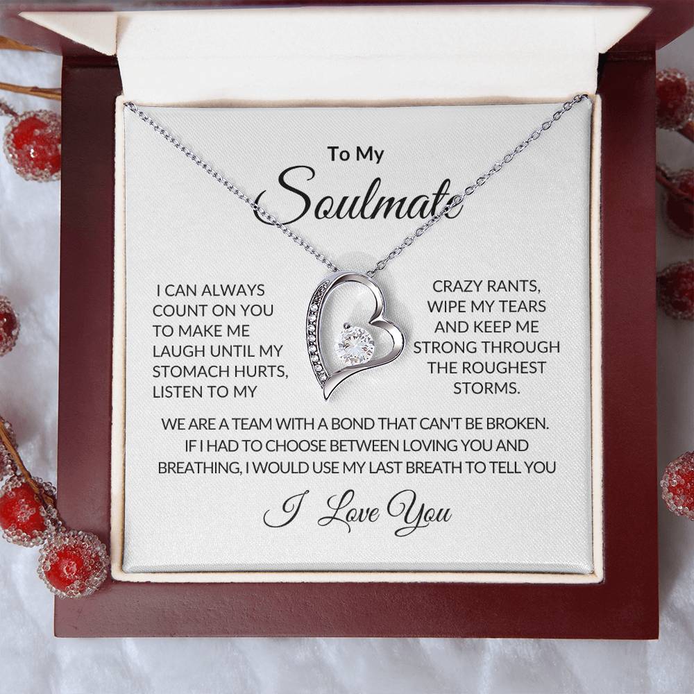 To My Soulmate | I Can Always Count On You | Forever Love Necklace