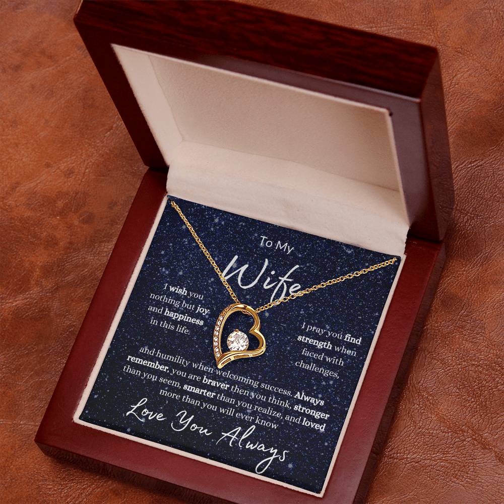 To My Wife | Wish You Nothing But Joy And Happiness | Forever Love Necklace