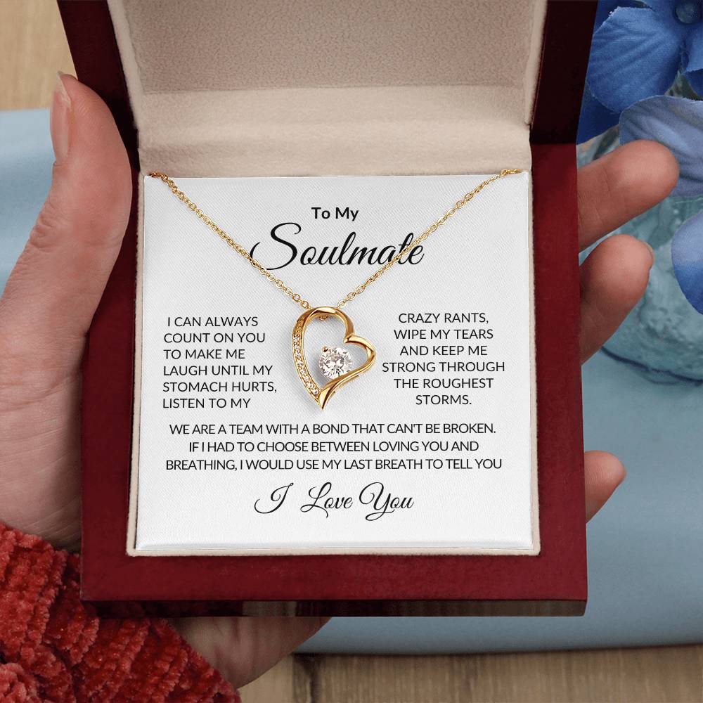 To My Soulmate | I Can Always Count On You | Forever Love Necklace