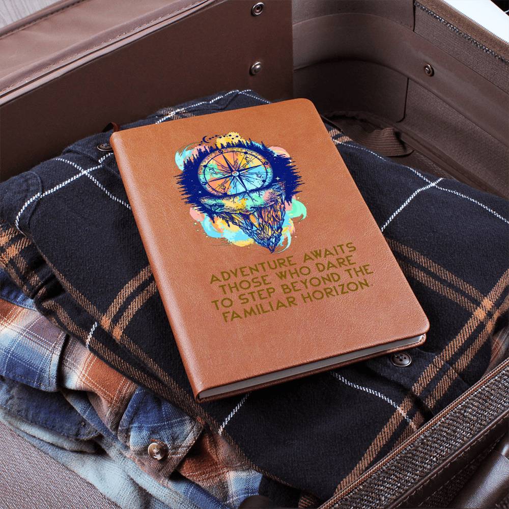 Adventure Awaits Those Who Dare Leather Journal