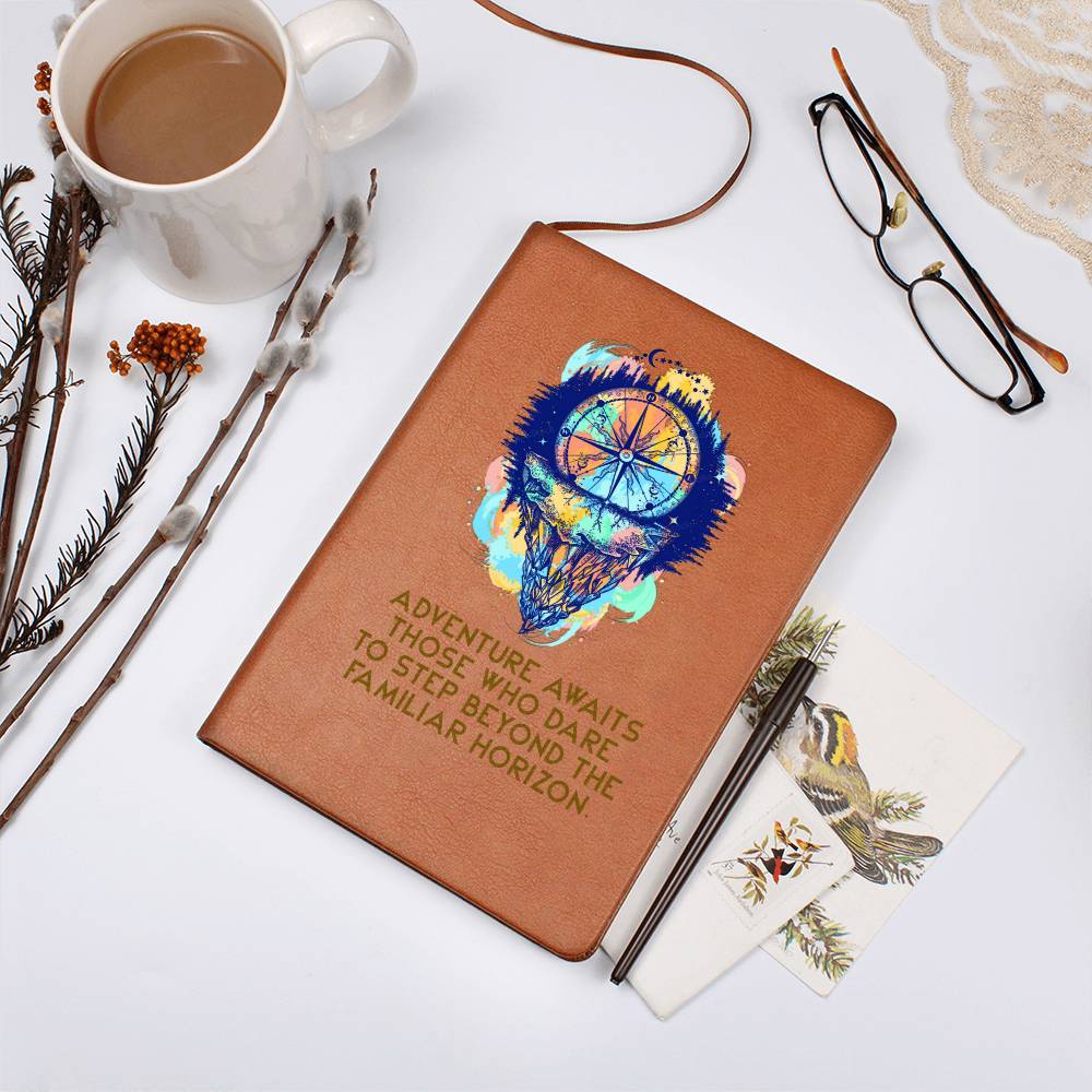 Adventure Awaits Those Who Dare Leather Journal