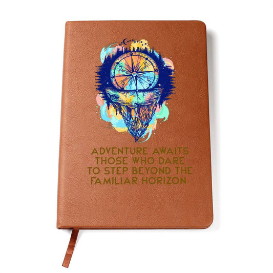 Adventure Awaits Those Who Dare Leather Journal