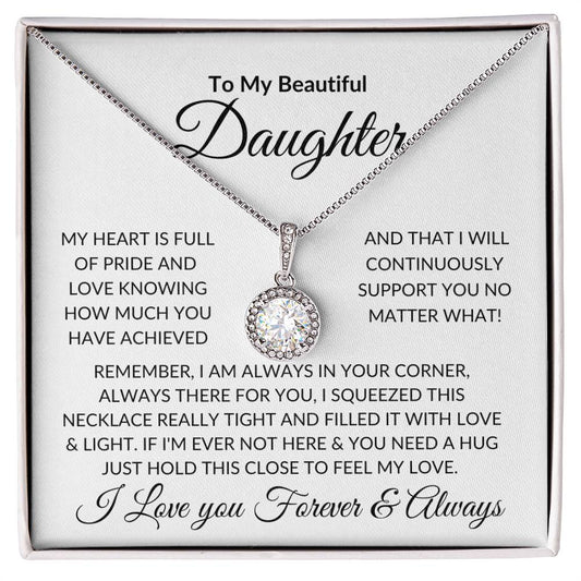 To My Beautiful Daughter | My Heart Is Full of Pride | Eternal Hope Necklace