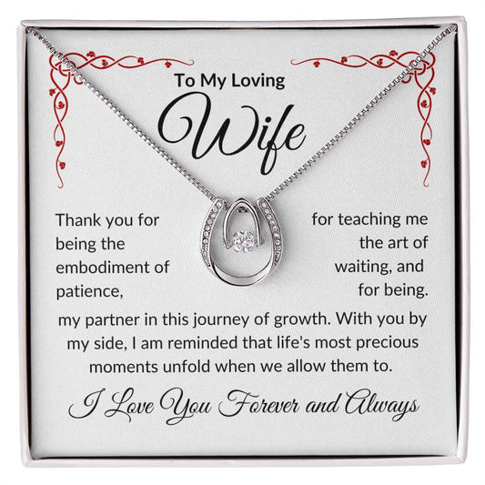 To My Loving Wife | Thank You Patience | Lucky In Love Necklace