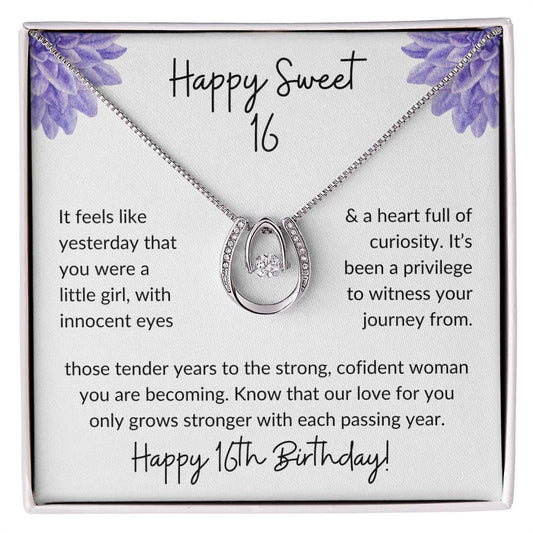 Daughter Happy Sweet 16 From Parents | It Feels Like Yesterday | Lucky In Love Necklace