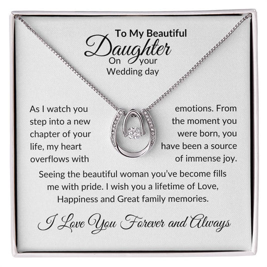 To Daughter on Wedding Day | As I Watch You Step | Lucky In Love Necklace