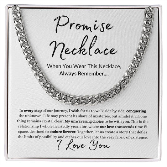 Promise Necklace To My Man | When You Wear This Necklace | Cuban Link Chain