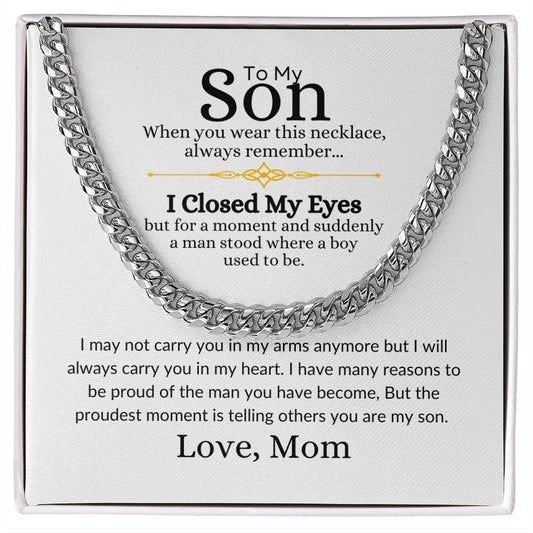 To My Son, When You Wear This Necklace | Cuban Link Chain