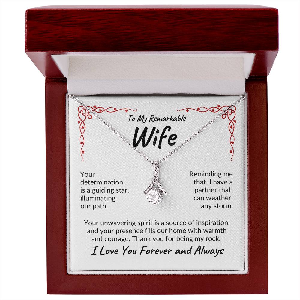 To My Remarkable Wife | Your Determination | Alluring Beauty Necklace