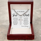 To The World's Best Dad To The World You Are Just a Father | Artisan Cross Necklace