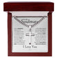 To My Soulmate I Have Completely Fallen For You | Personalized Steel Cross Necklace