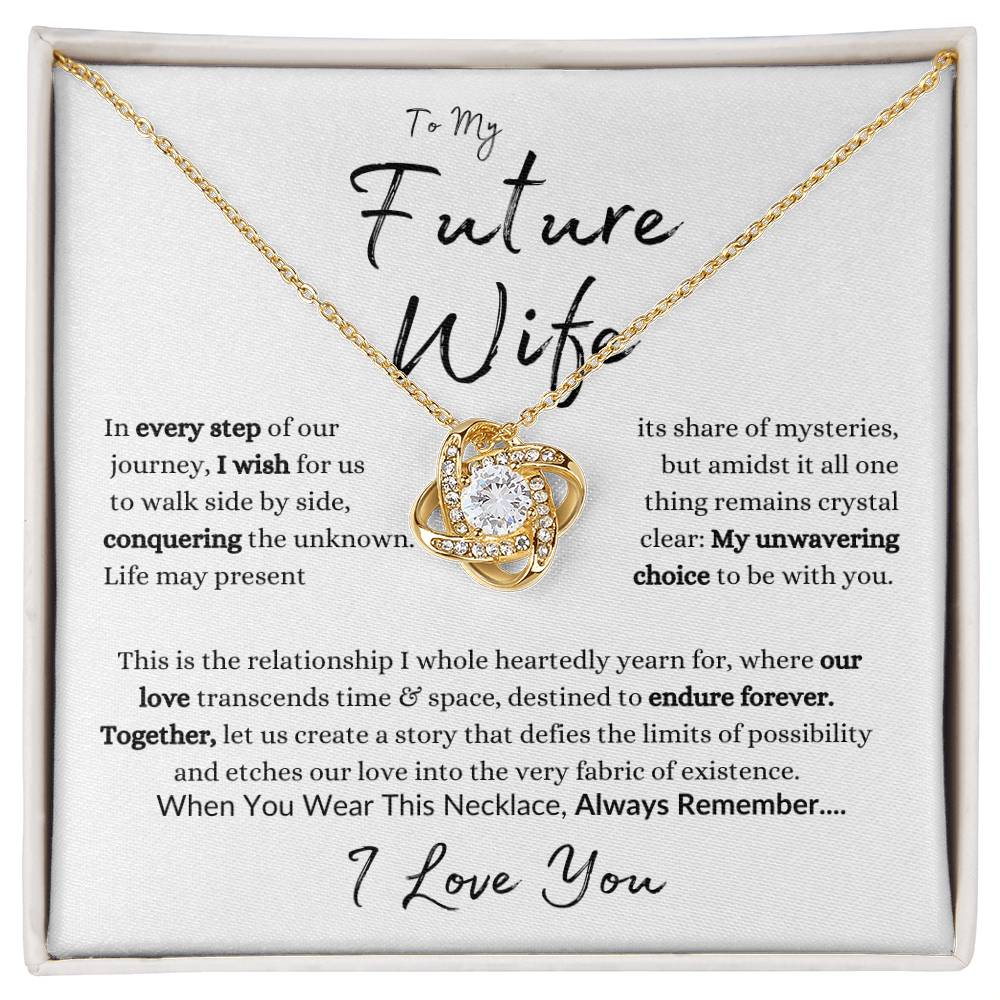 To My Future Wife | When You Wear This Necklace | Love Knot Necklace