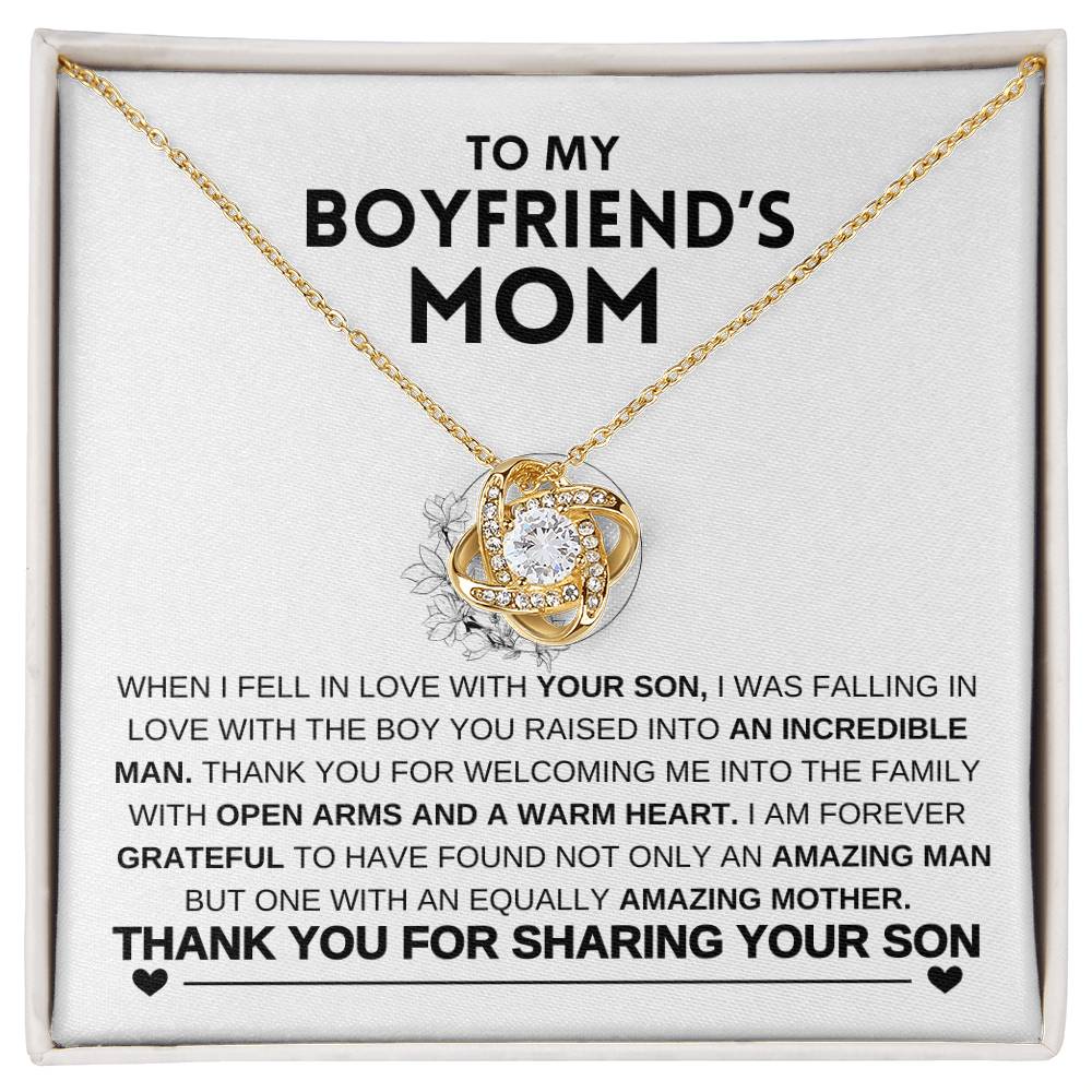 To My Boyfriend's Mom | When I Fell In Love With Your Son | Love Knot Necklace