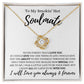 To My Smokin' Hot Soulmate | Never Forget That I Love You | Love Knot Necklace