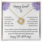 Daughter Happy Sweet 16 From Mom OR Dad | It Feels Like Yesterday | Love Knot Necklace