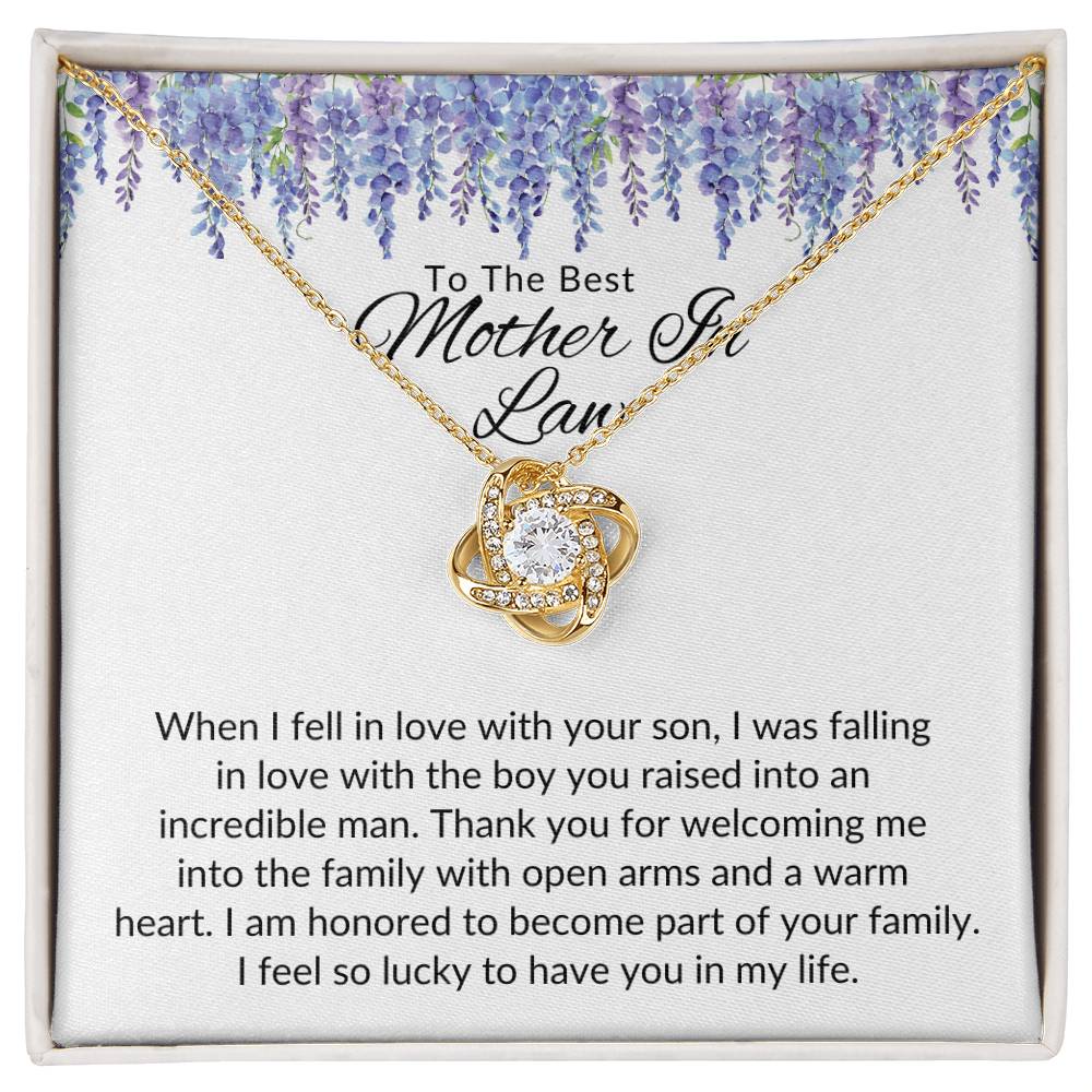 To Best Mother In Law From Her | When I Fell In Love | Love Knot Necklace