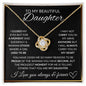 To My Daughter | I Closed My Eyes But For a Moment | Love Knot Necklace