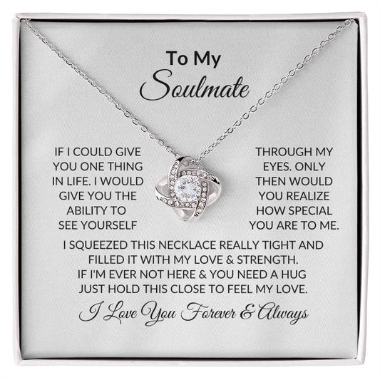 To My Soulmate | Love Knot Necklace