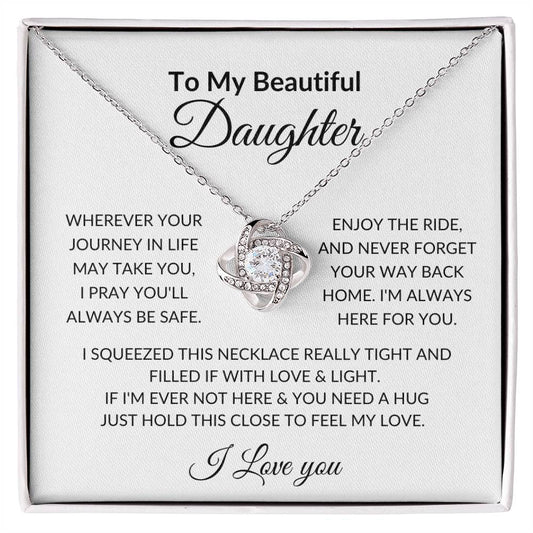 To My Daughter | Wherever Your Journey | Love Knot Necklace