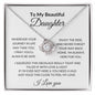 To My Daughter | Wherever Your Journey | Love Knot Necklace
