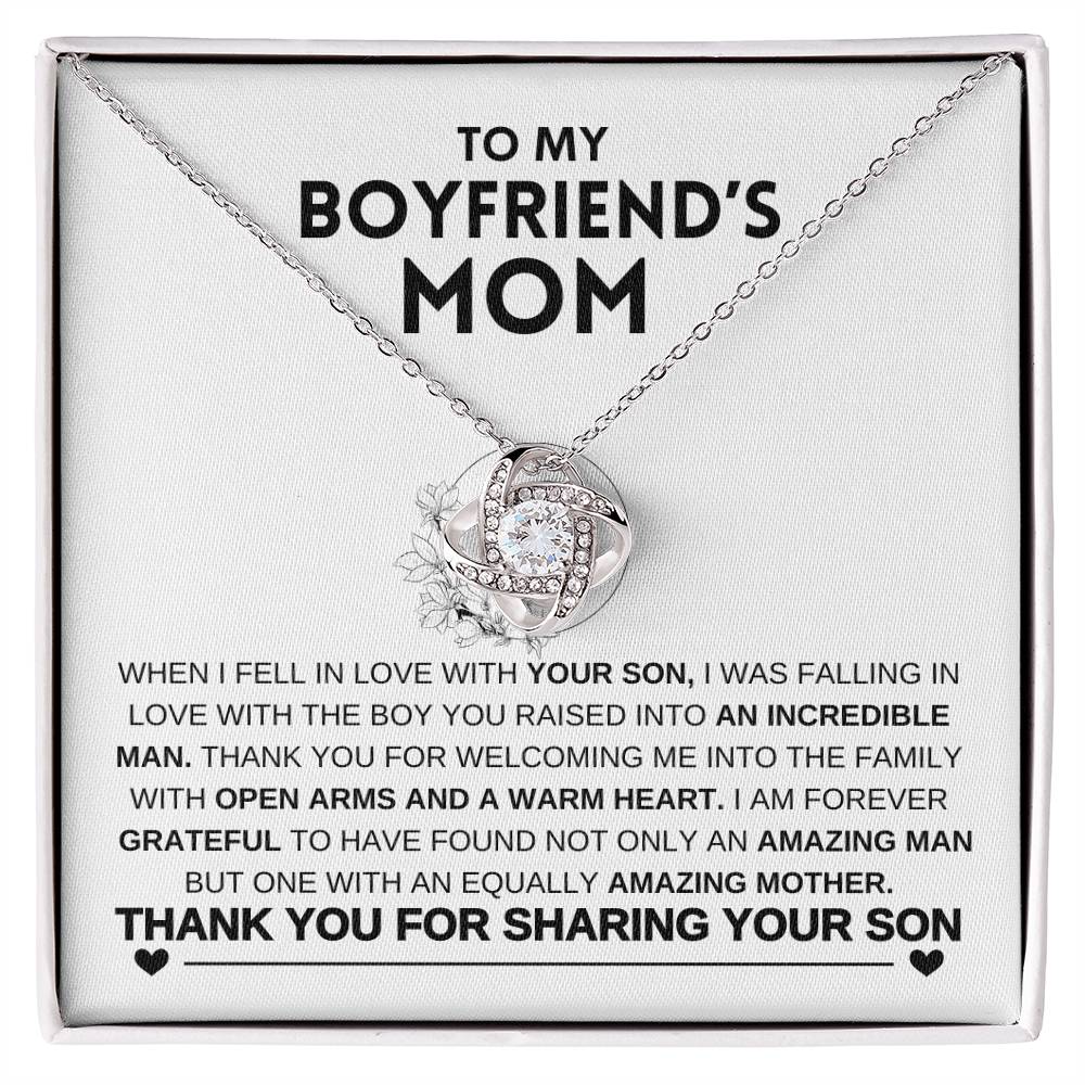 To My Boyfriend's Mom | When I Fell In Love With Your Son | Love Knot Necklace
