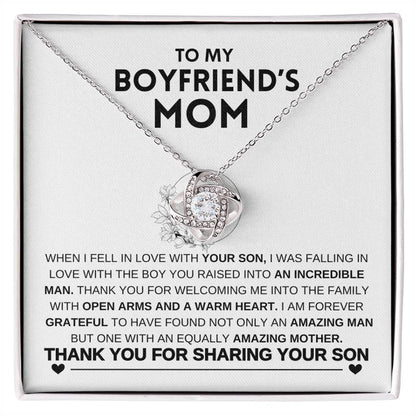 To My Boyfriend's Mom | When I Fell In Love With Your Son | Love Knot Necklace