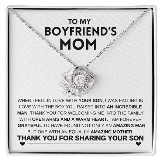 To My Boyfriend's Mom | When I Fell In Love With Your Son | Love Knot Necklace