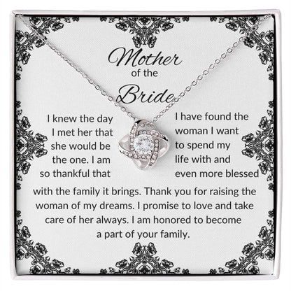 To Mother of the Bride | I Knew The Day | Love Knot Necklace