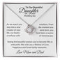 To Daughter on Wedding Day From Parents | As I Watch You Step | Love Knot Necklace