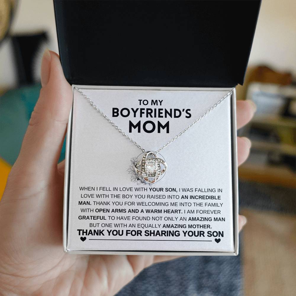 To My Boyfriend's Mom | When I Fell In Love With Your Son | Love Knot Necklace